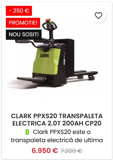 Clark PPXS20 Transpaleta electrica 2.0T 200Ah CP20