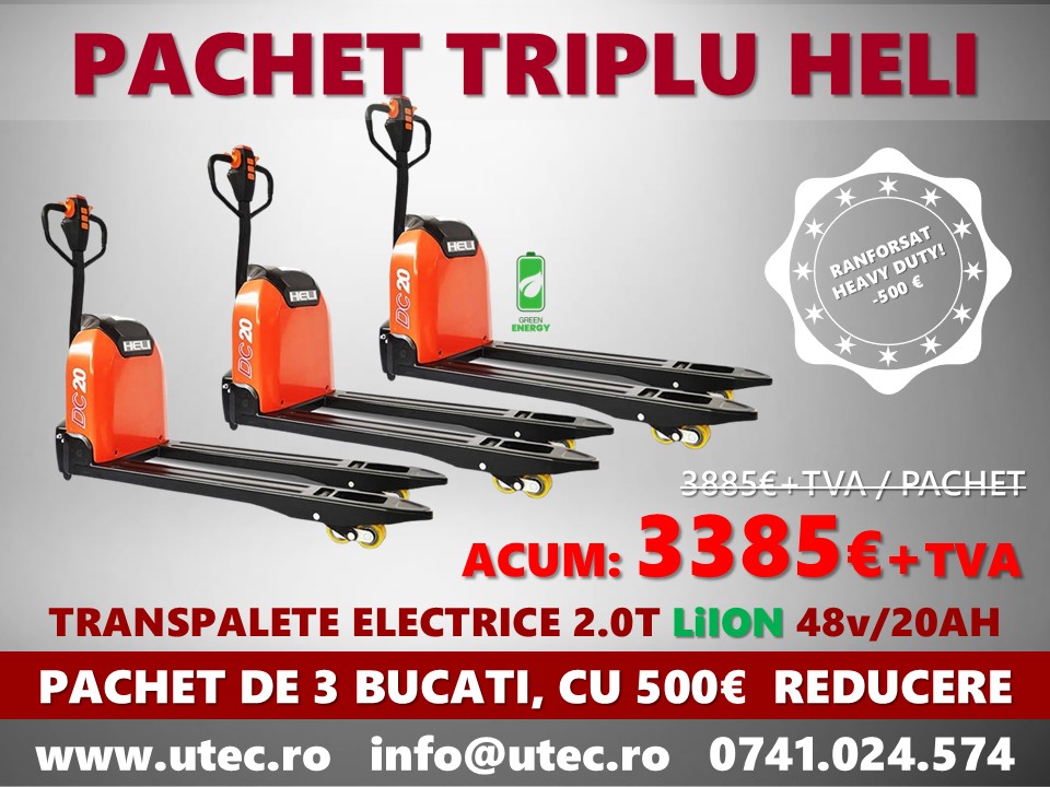Campanie pachet trasnpalete electrice