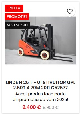 Linde H25T01 2.50 tone 4.70 metri 2011