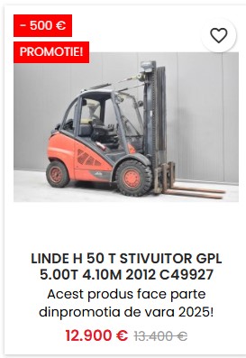Linde H50T 5.00 tone 4.10 metri 2012